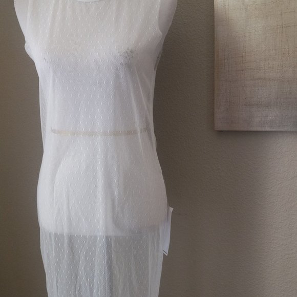 BCBGeneration NWT sheer white dress - Picture 4 of 6